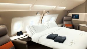 Singapore Airlines Suites double bed